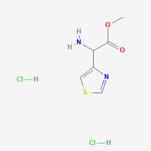 molecular formula C6H10Cl2N2O2S B2475209 methyl2-amino-2-(1,3-thiazol-4-yl)acetatedihydrochloride CAS No. 2375268-60-1
