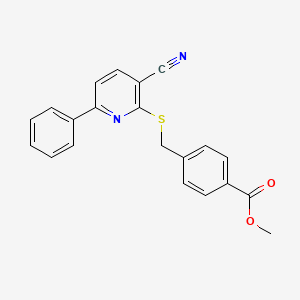 Methyl 4-{[(3-cyano-6-phenylpyridin-2-yl)sulfanyl]methyl}benzoate