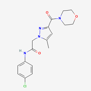 N-(4-chlorophenyl)-2-(5-methyl-3-(morpholine-4-carbonyl)-1H-pyrazol-1-yl)acetamide