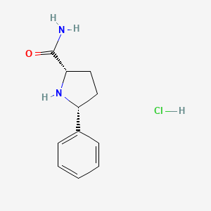 (2S,5R)-5-Phenylpyrrolidine-2-carboxamide;hydrochloride