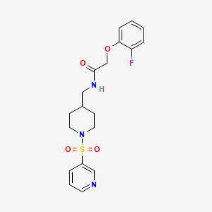 2-(2-fluorophenoxy)-N-((1-(pyridin-3-ylsulfonyl)piperidin-4-yl)methyl)acetamide