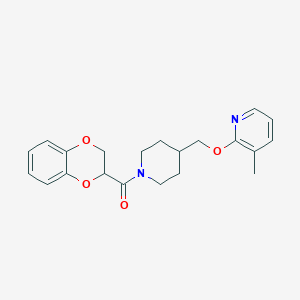 2-{[1-(2,3-Dihydro-1,4-benzodioxine-2-carbonyl)piperidin-4-yl]methoxy}-3-methylpyridine