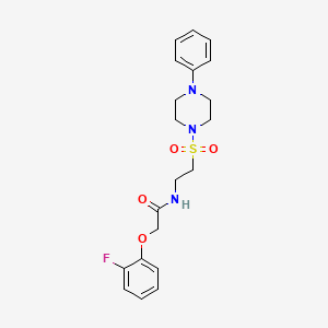 2-(2-fluorophenoxy)-N-[2-(4-phenylpiperazin-1-yl)sulfonylethyl]acetamide