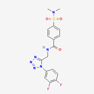 N-((1-(3,4-difluorophenyl)-1H-tetrazol-5-yl)methyl)-4-(N,N-dimethylsulfamoyl)benzamide