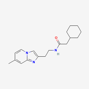 2-cyclohexyl-N-(2-(7-methylimidazo[1,2-a]pyridin-2-yl)ethyl)acetamide