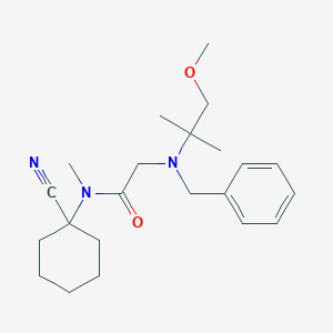 2-[benzyl(1-methoxy-2-methylpropan-2-yl)amino]-N-(1-cyanocyclohexyl)-N-methylacetamide