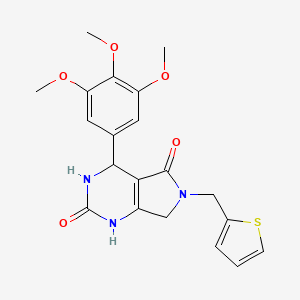 6-(thiophen-2-ylmethyl)-4-(3,4,5-trimethoxyphenyl)-3,4,6,7-tetrahydro-1H-pyrrolo[3,4-d]pyrimidine-2,5-dione