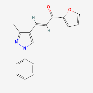 (E)-1-(furan-2-yl)-3-(3-methyl-1-phenyl-1H-pyrazol-4-yl)prop-2-en-1-one