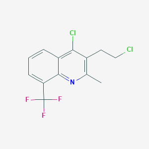 4-Chloro-3-(2-chloroethyl)-2-methyl-8-(trifluoromethyl)quinoline