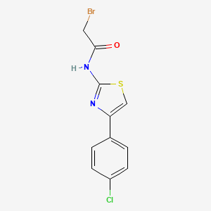 molecular formula C11H8BrClN2OS B2475320 N1-[4-(4-Chlorophenyl)-1,3-thiazol-2-yl]-2-bromoacetamide CAS No. 448224-88-2