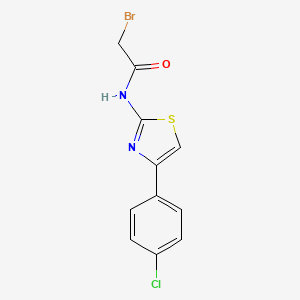 2-bromo-N-[4-(4-chlorophenyl)-1,3-thiazol-2-yl]acetamide
