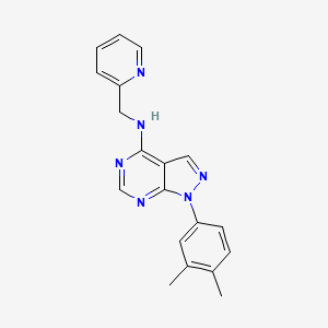 1-(3,4-dimethylphenyl)-N-(pyridin-2-ylmethyl)-1H-pyrazolo[3,4-d]pyrimidin-4-amine