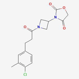 3-(1-(3-(4-Chloro-3-methylphenyl)propanoyl)azetidin-3-yl)oxazolidine-2,4-dione