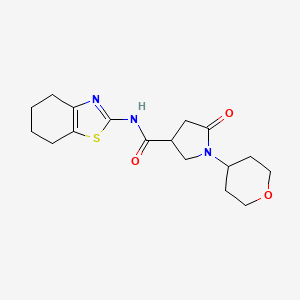 5-oxo-1-(tetrahydro-2H-pyran-4-yl)-N-(4,5,6,7-tetrahydrobenzo[d]thiazol-2-yl)pyrrolidine-3-carboxamide