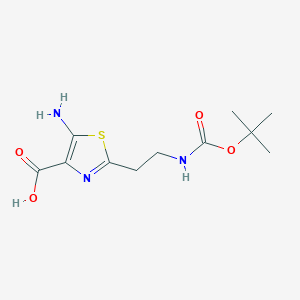 5-Amino-2-[2-[(2-methylpropan-2-yl)oxycarbonylamino]ethyl]-1,3-thiazole-4-carboxylic acid