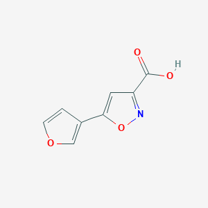 molecular formula C8H5NO4 B2475376 5-(Furan-3-yl)-1,2-oxazole-3-carboxylic acid CAS No. 1415808-30-8
