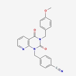 4-({3-[(4-methoxyphenyl)methyl]-2,4-dioxo-1H,2H,3H,4H-pyrido[2,3-d]pyrimidin-1-yl}methyl)benzonitrile