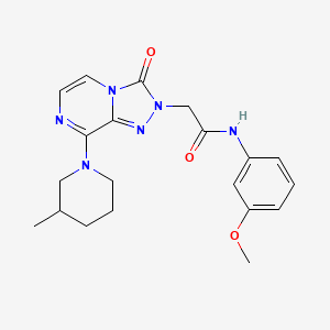 molecular formula C20H24N6O3 B2475387 N-(3-methoxyphenyl)-2-[8-(3-methylpiperidin-1-yl)-3-oxo[1,2,4]triazolo[4,3-a]pyrazin-2(3H)-yl]acetamide CAS No. 1251707-39-7