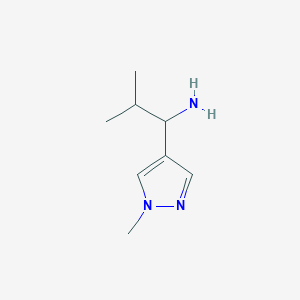 2-Methyl-1-(1-methyl-1H-pyrazol-4-yl)propan-1-amine