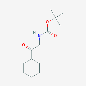 molecular formula C13H23NO3 B2475398 tert-butyl N-(2-cyclohexyl-2-oxoethyl)carbamate CAS No. 1016557-60-0
