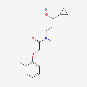 molecular formula C15H21NO3 B2475411 N-(3-cyclopropyl-3-hydroxypropyl)-2-(2-methylphenoxy)acetamide CAS No. 1396815-67-0