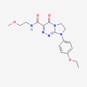 B2475446 8-(4-ethoxyphenyl)-N-(2-methoxyethyl)-4-oxo-4,6,7,8-tetrahydroimidazo[2,1-c][1,2,4]triazine-3-carboxamide CAS No. 946361-37-1