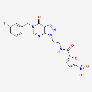 N-(2-(5-(3-fluorobenzyl)-4-oxo-4,5-dihydro-1H-pyrazolo[3,4-d]pyrimidin-1-yl)ethyl)-5-nitrofuran-2-carboxamide