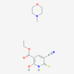 Ethyl 5-cyano-2-hydroxy-6-sulfanylidene-1H-pyridine-3-carboxylate;4-methylmorpholine