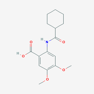 2-[(Cyclohexylcarbonyl)amino]-4,5-dimethoxybenzoic acid