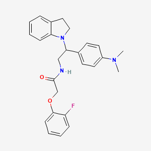 N-(2-(4-(dimethylamino)phenyl)-2-(indolin-1-yl)ethyl)-2-(2-fluorophenoxy)acetamide