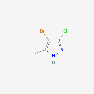 molecular formula C4H4BrClN2 B2475492 4-Bromo-3-chloro-5-methyl-1H-pyrazole CAS No. 93233-19-3