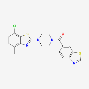 Benzo[d]thiazol-6-yl(4-(7-chloro-4-methylbenzo[d]thiazol-2-yl)piperazin-1-yl)methanone