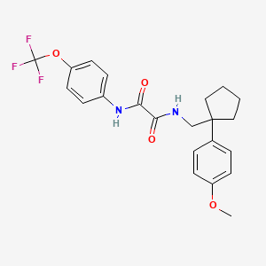 molecular formula C22H23F3N2O4 B2475589 N-{[1-(4-methoxyphenyl)cyclopentyl]methyl}-N'-[4-(trifluoromethoxy)phenyl]ethanediamide CAS No. 1091476-34-4