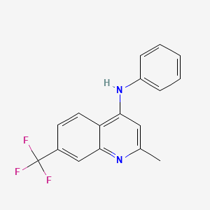 B2475592 2-methyl-N-phenyl-7-(trifluoromethyl)quinolin-4-amine CAS No. 881939-19-1
