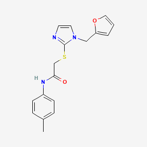 B2475603 2-[1-(furan-2-ylmethyl)imidazol-2-yl]sulfanyl-N-(4-methylphenyl)acetamide CAS No. 893384-70-8