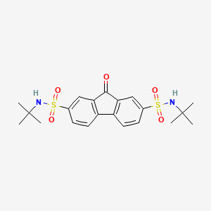 molecular formula C21H26N2O5S2 B2475619 N2,N7-di-tert-butyl-9-oxo-9H-fluorene-2,7-disulfonamide CAS No. 255714-05-7
