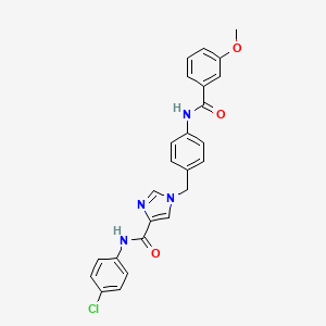 molecular formula C25H21ClN4O3 B2475634 N-(4-chlorophenyl)-1-(4-(3-methoxybenzamido)benzyl)-1H-imidazole-4-carboxamide CAS No. 1251636-39-1