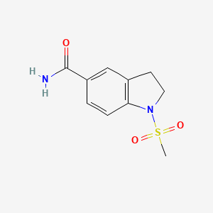 molecular formula C10H12N2O3S B2475657 1-(Methylsulfonyl)indoline-5-carboxamide CAS No. 799259-25-9