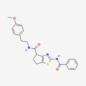 2-benzamido-N-(4-methoxyphenethyl)-5,6-dihydro-4H-cyclopenta[d]thiazole-4-carboxamide