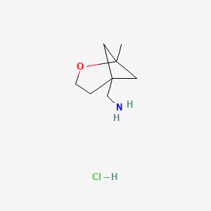 (1-Methyl-2-oxabicyclo[3.1.1]heptan-5-yl)methanamine;hydrochloride