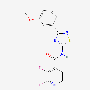 2,3-difluoro-N-[3-(3-methoxyphenyl)-1,2,4-thiadiazol-5-yl]pyridine-4-carboxamide