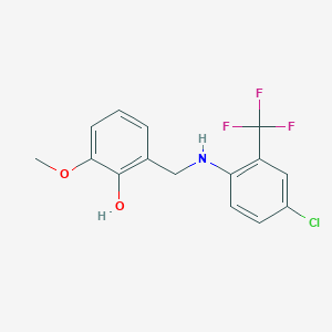 2-({[4-Chloro-2-(trifluoromethyl)phenyl]amino}methyl)-6-methoxyphenol