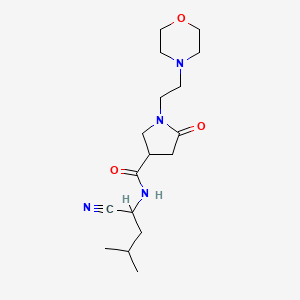 molecular formula C17H28N4O3 B2475711 N-(1-cyano-3-methylbutyl)-1-[2-(morpholin-4-yl)ethyl]-5-oxopyrrolidine-3-carboxamide CAS No. 1333968-97-0