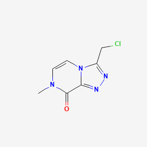 molecular formula C7H7ClN4O B2475737 3-(chloromethyl)-7-methyl-7H,8H-[1,2,4]triazolo[4,3-a]pyrazin-8-one CAS No. 2095410-15-2