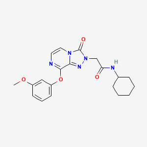 molecular formula C20H23N5O4 B2475747 N-cyclohexyl-2-[8-(3-methoxyphenoxy)-3-oxo-2H,3H-[1,2,4]triazolo[4,3-a]pyrazin-2-yl]acetamide CAS No. 1251601-13-4