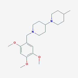 molecular formula C21H34N2O3 B247579 4-METHYL-1'-[(2,4,5-TRIMETHOXYPHENYL)METHYL]-1,4'-BIPIPERIDINE 