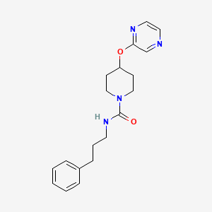 molecular formula C19H24N4O2 B2475810 N-(3-phenylpropyl)-4-(pyrazin-2-yloxy)piperidine-1-carboxamide CAS No. 1421461-98-4