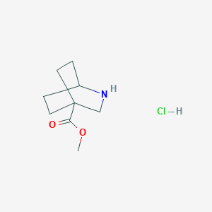 molecular formula C9H16ClNO2 B2475811 Methyl 2-azabicyclo[2.2.2]octane-4-carboxylate;hydrochloride CAS No. 2306265-63-2
