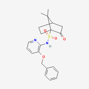 molecular formula C21H24N2O4S B2475828 N-[3-(benzyloxy)pyridin-2-yl]-7,7-dimethyl-2-oxobicyclo[2.2.1]heptane-1-sulfonamide CAS No. 1022784-39-9