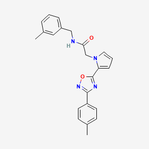 molecular formula C23H22N4O2 B2475859 N-(3-methylbenzyl)-2-{2-[3-(4-methylphenyl)-1,2,4-oxadiazol-5-yl]-1H-pyrrol-1-yl}acetamide CAS No. 1260951-67-4